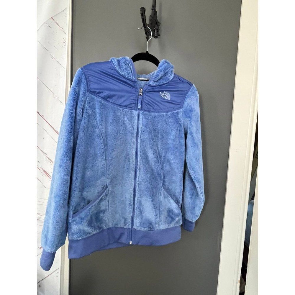 girls boys north face jacket coat fleece xl 12 14 blue